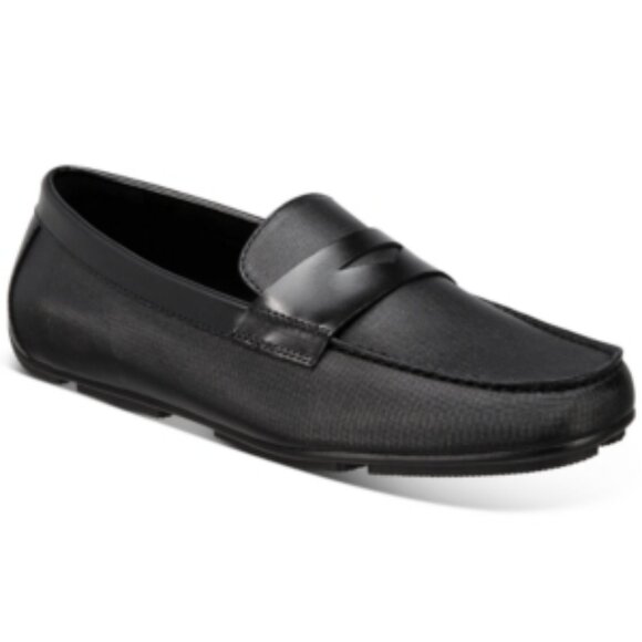 *SALE* Alfani Men's Iker Penny Driving Loafers Black NIB - Picture 1 of 1